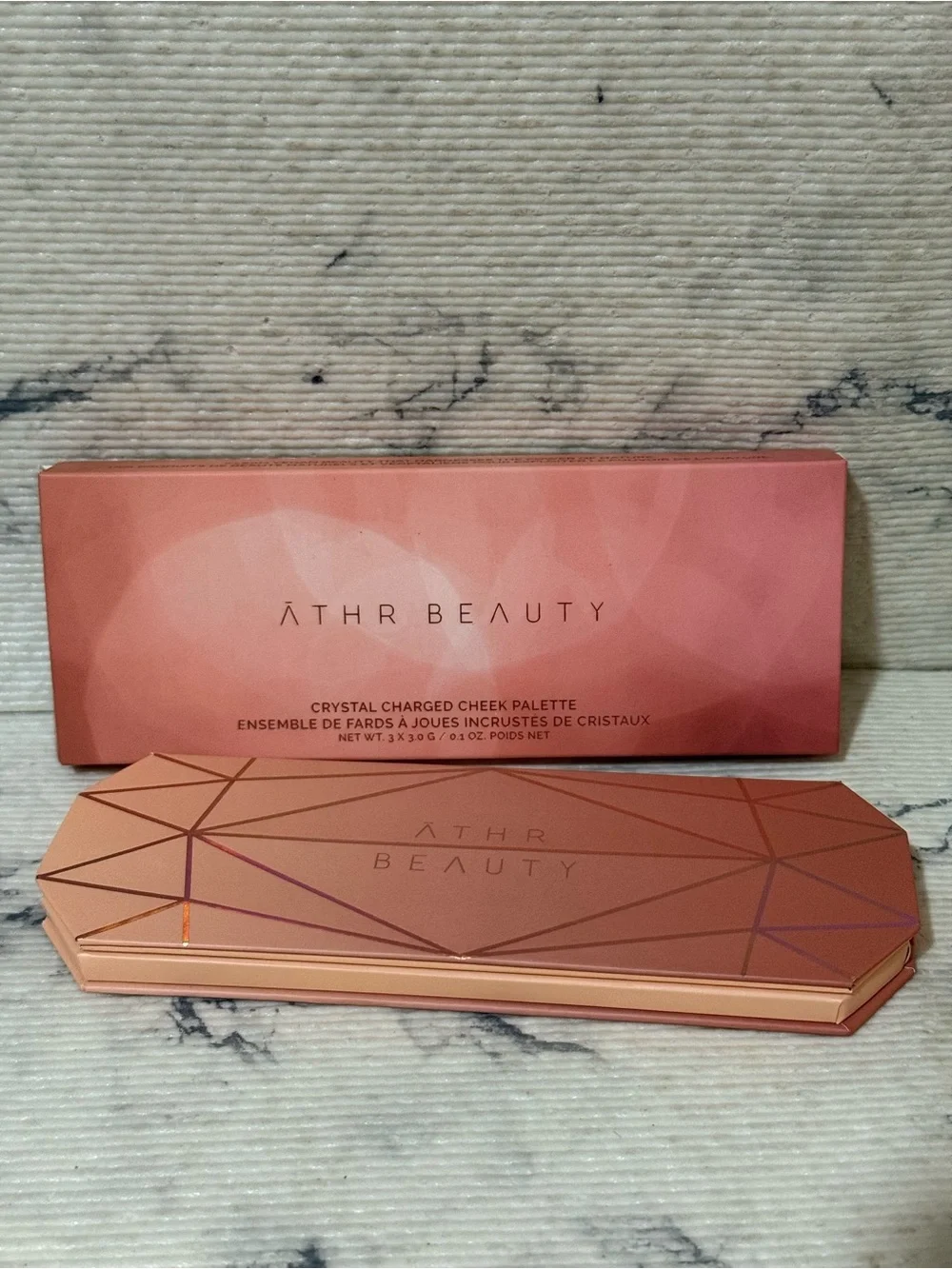 ATHR Beauty Crystal Charged Cheek Palette: Amber (Blush & Highlighter)